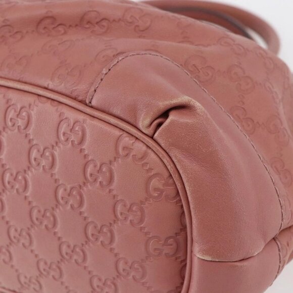 GUCCI GG Canvas Guccissima Hand Bag Leather 2way Pink Gold 247902 Auth 145986 - Picture 4 of 16